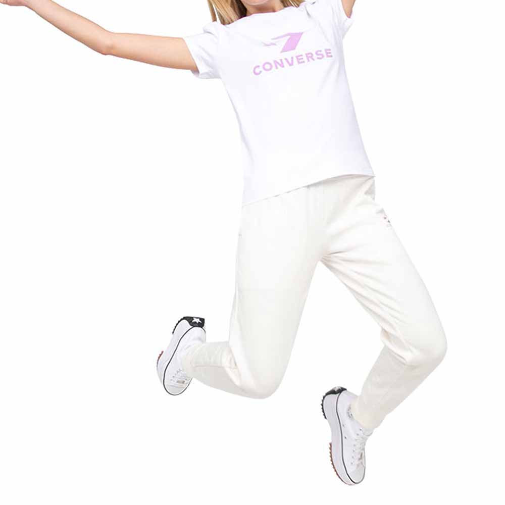 img Polera Converse Color Blanco Con Rosado
