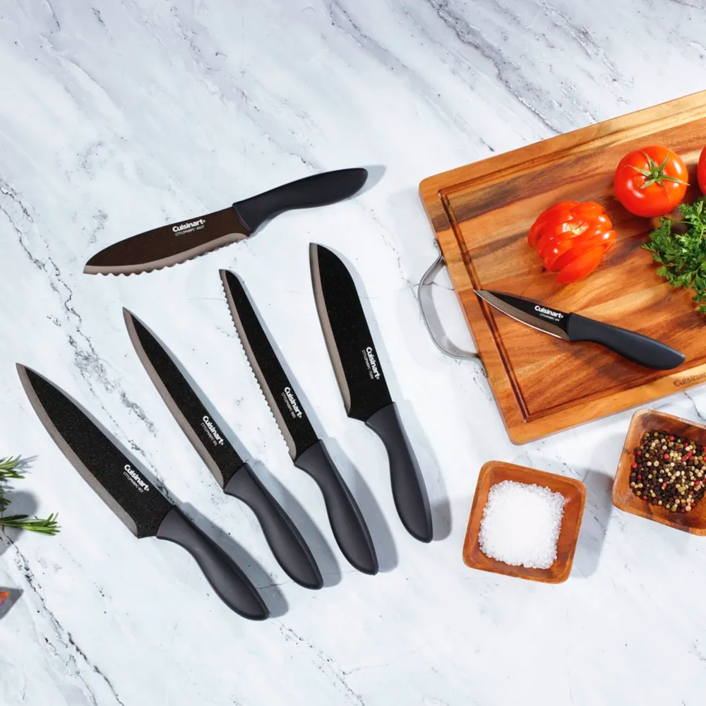 img Juego de Cuchillos Cuisinart con Revestimiento Metálico Negro de 12 Piezas