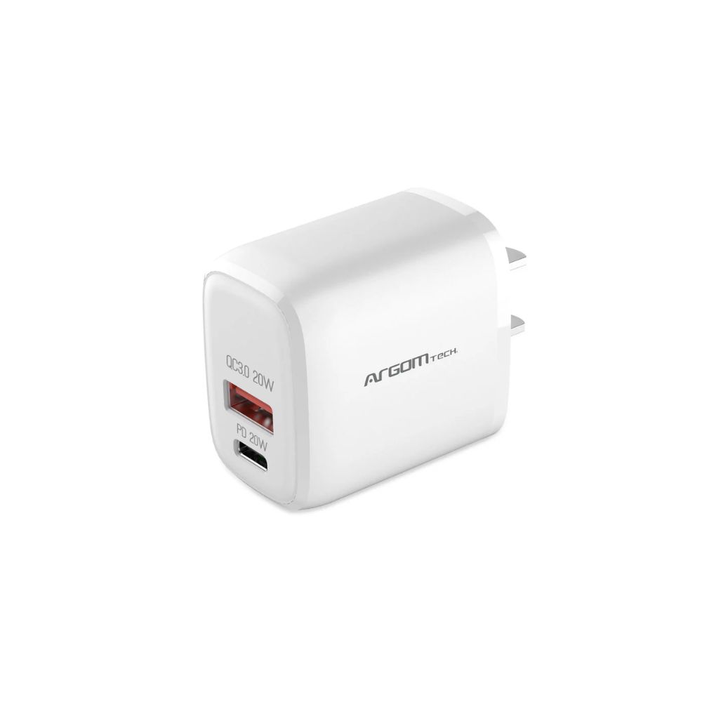 img Cargador Dual Rápido Type-C & USB Argom Tech 38W