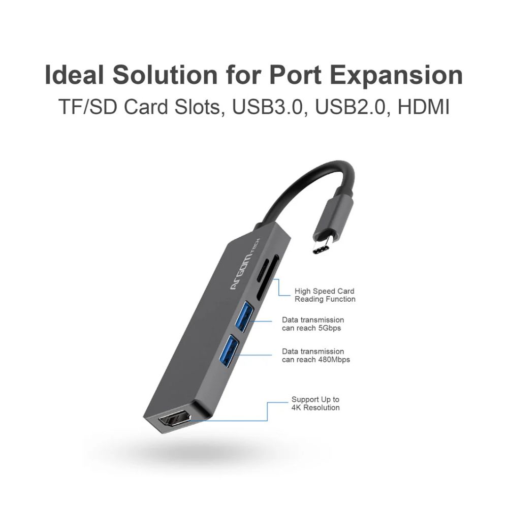 img One Axess Hub 5-en-1 Tipo-C Argom Tech