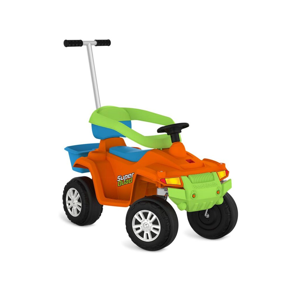 Moto a Pedal Bandeirante Super Quad Color Naranja
