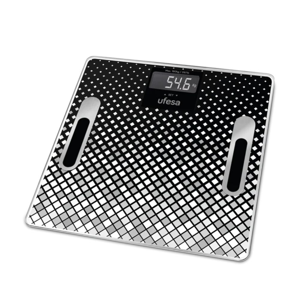 img Bascula Bano Ufesa 30 x 30 Mide Masa Grasa Agua Hueso Músculo Ckal 180k Máximo