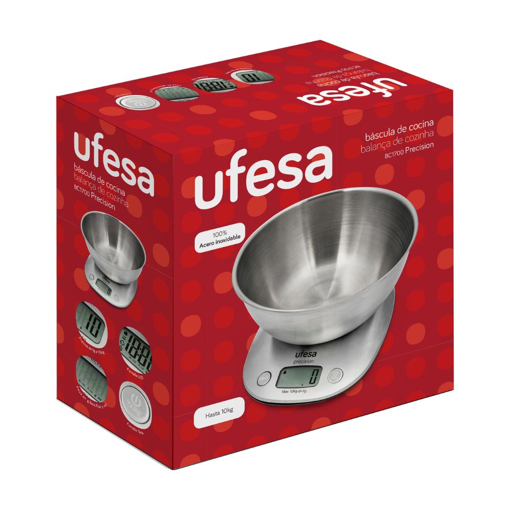 img Báscula de cocina Ufesa BC1700 con Bol Acero Inox