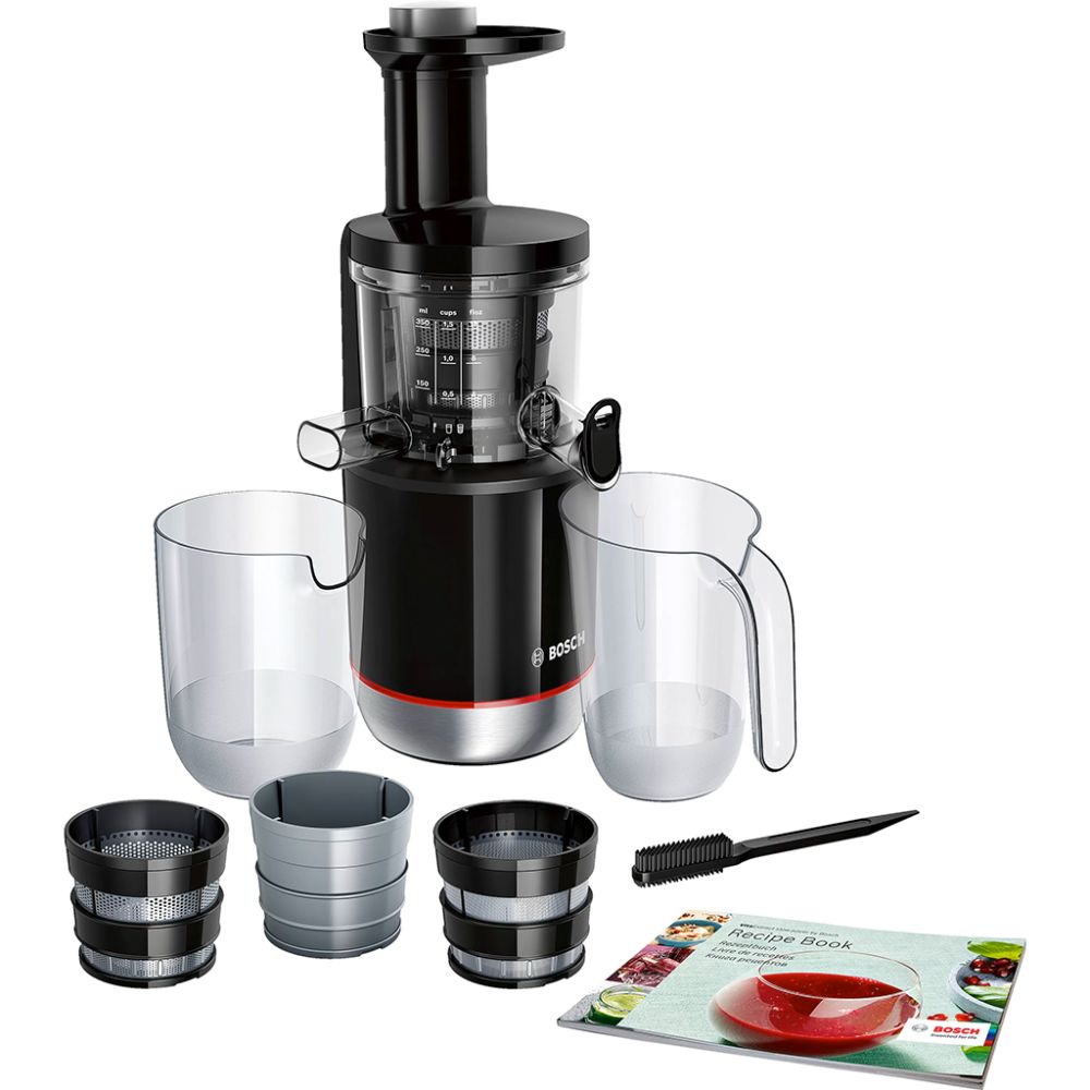 img Extractor De Jugos Lento Bosch VitaExtract 150 W Color Negro Acero Inoxidable
