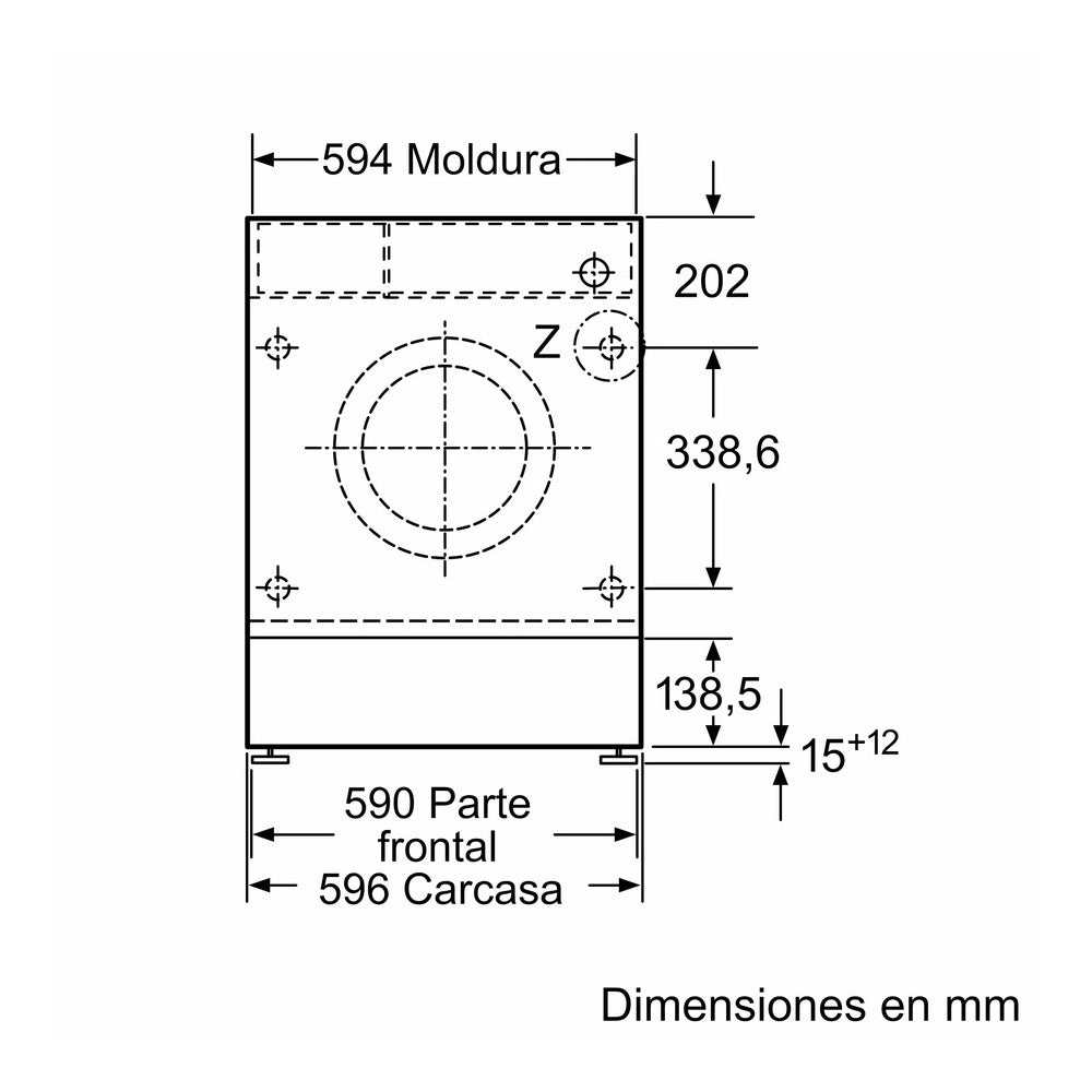img Lavadora Bosch Varioperfect Integrable 8 kg 1400 R.P.M. WIW28301ES
