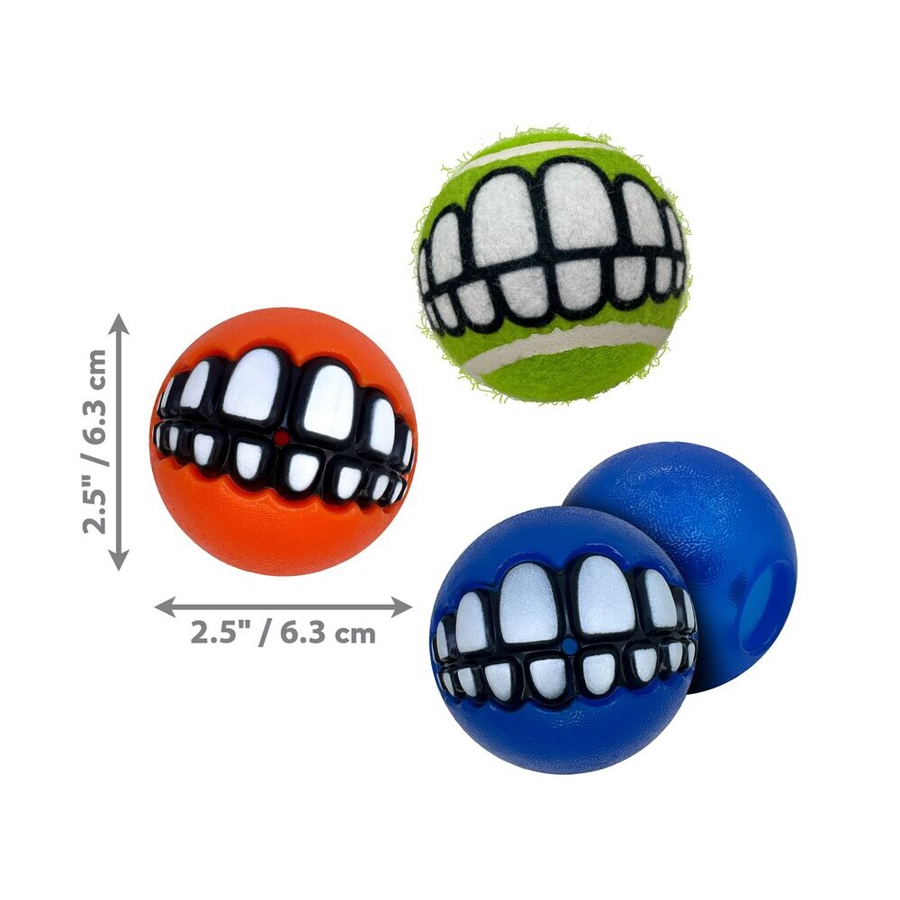 img Pelotas KONG Grinz by Rogz Variety 3-pk