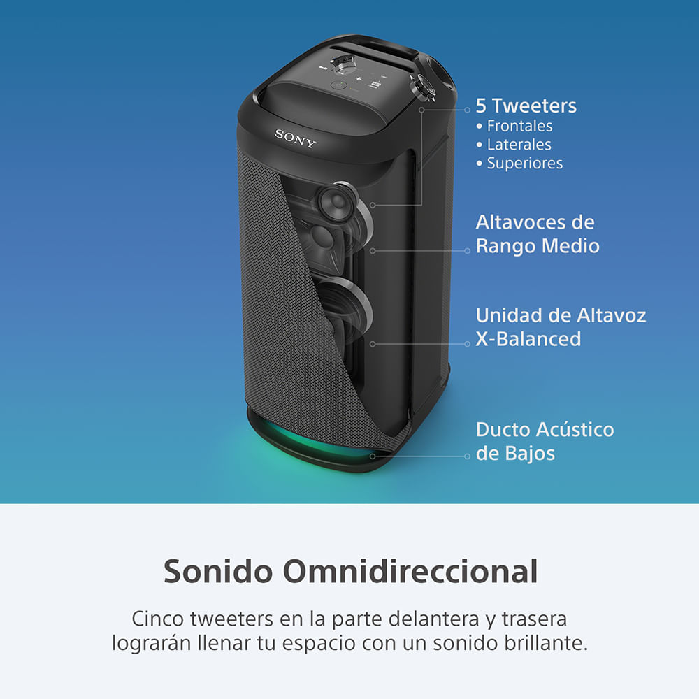 img Parlante Bluetooth Sony para Fiestas XV800 de la Serie X