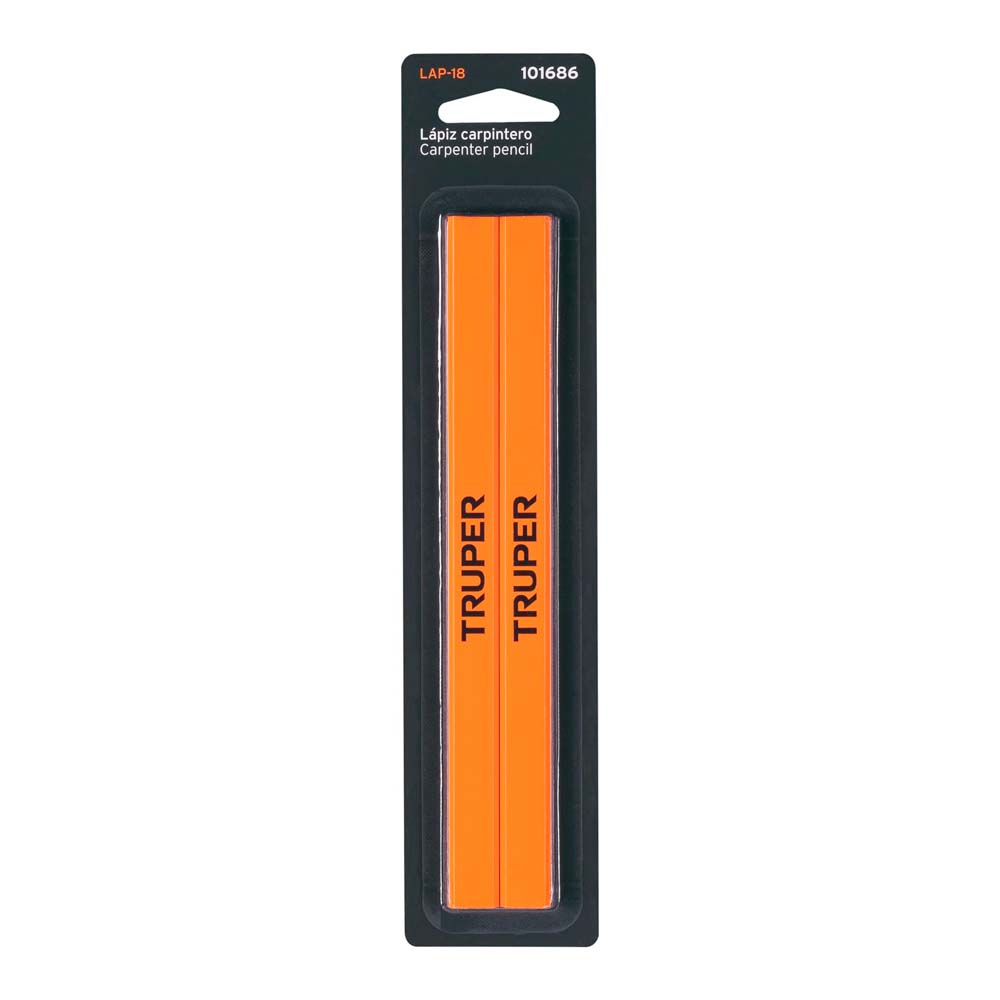 img Blíster con 2 Lápices Truper de 18cm para Carpintería