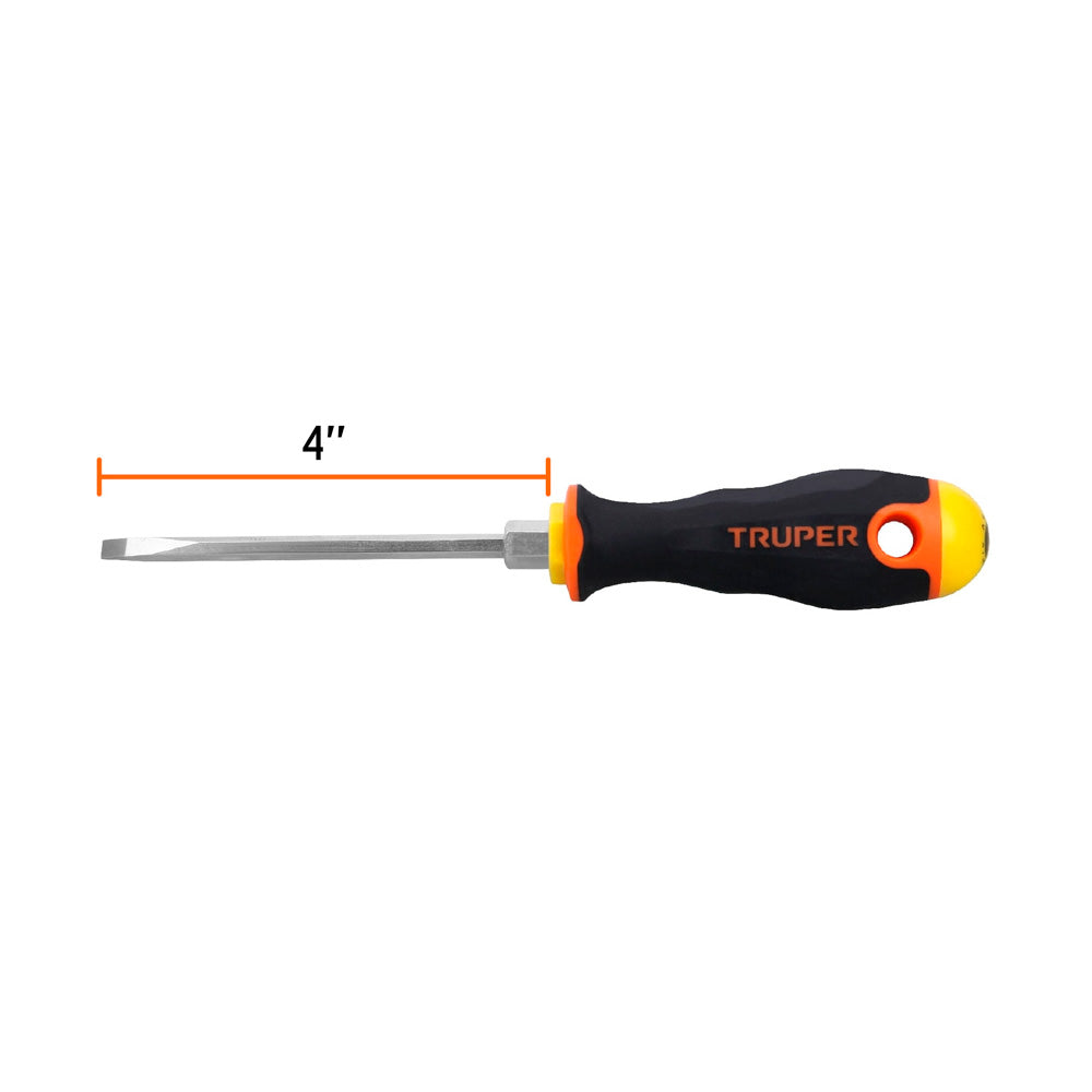 img Desarmador Truper Cabinet 3/16" x 4" Mango Comfort Grip  3/16" x 4"