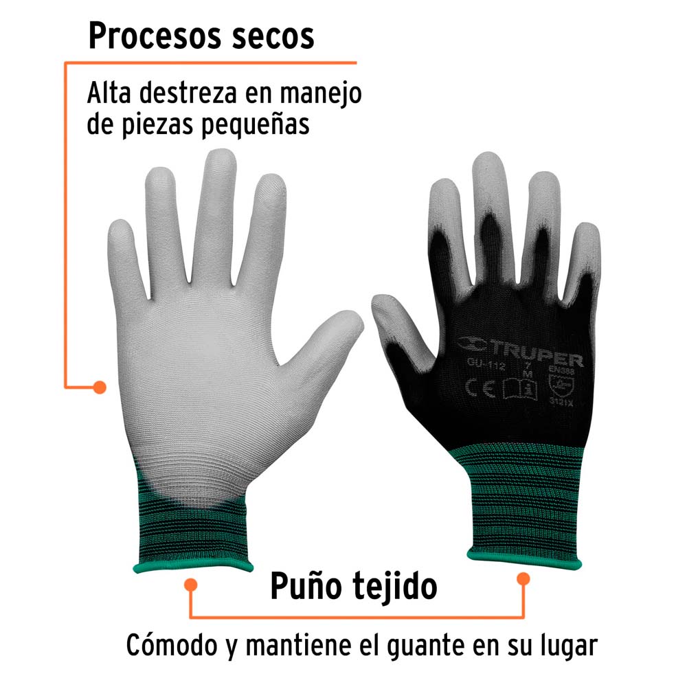 img Guantes de Nylon Truper Recubiertos de Poliuretano