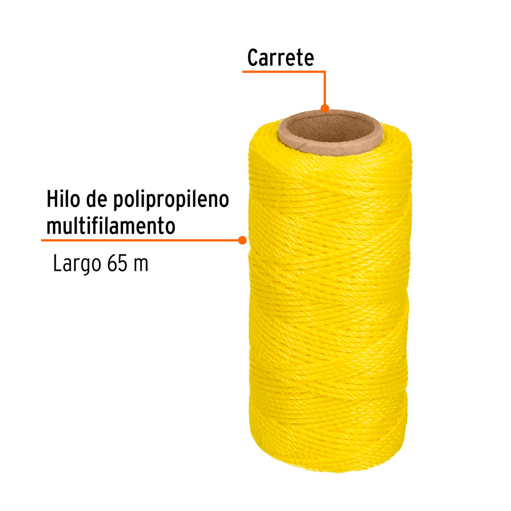 img Hilo de Construcción Truper con 65 m Amarillo