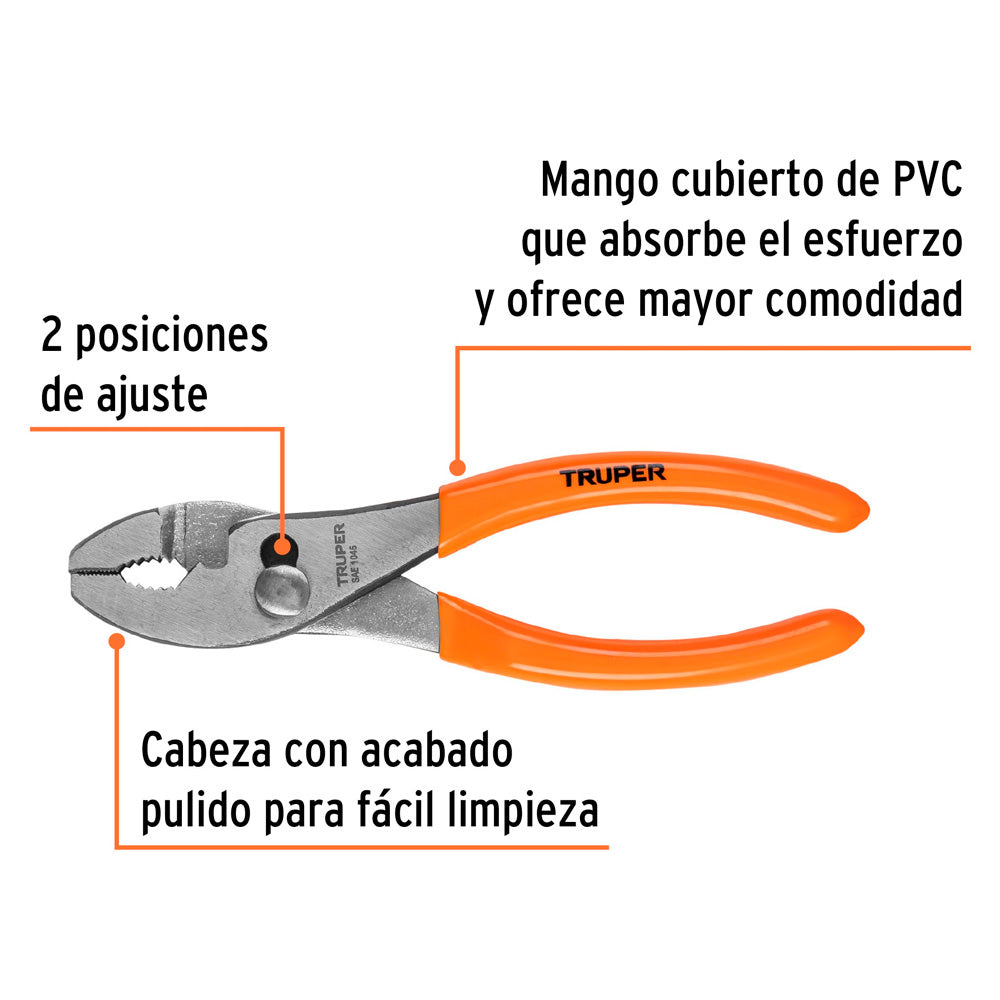 img Alicate Truper de chofer 6" Mango de PVC