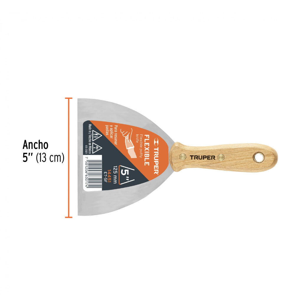 img Espatula Flexible Truper de 5" con Mango de Madera