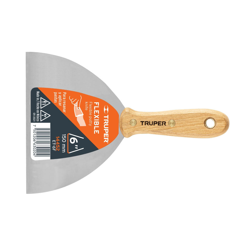 img Espatula Flexible Truper de 6" con Mango de Madera