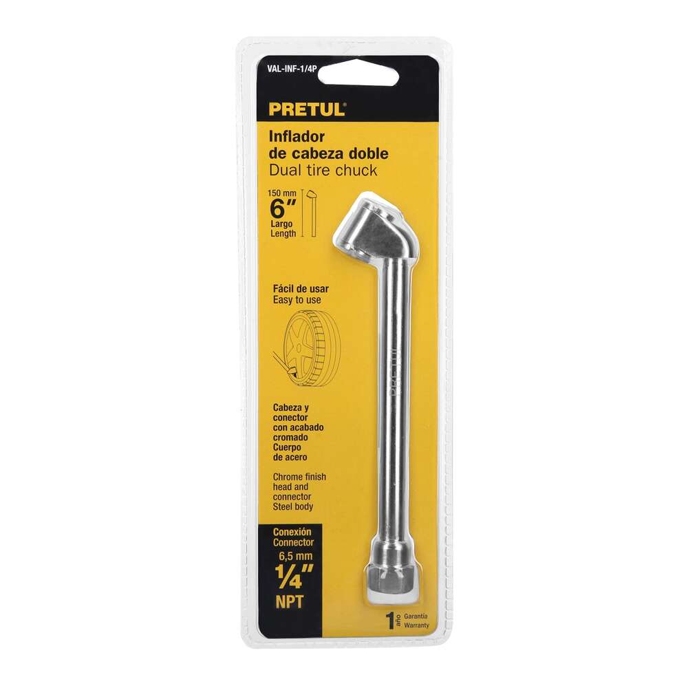 img Inflador de cabeza doble Pretul 1/4 NPT