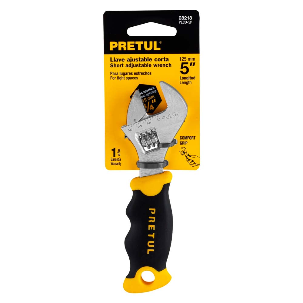 img Llave Crescent Pretul 5" Cromada con Grip