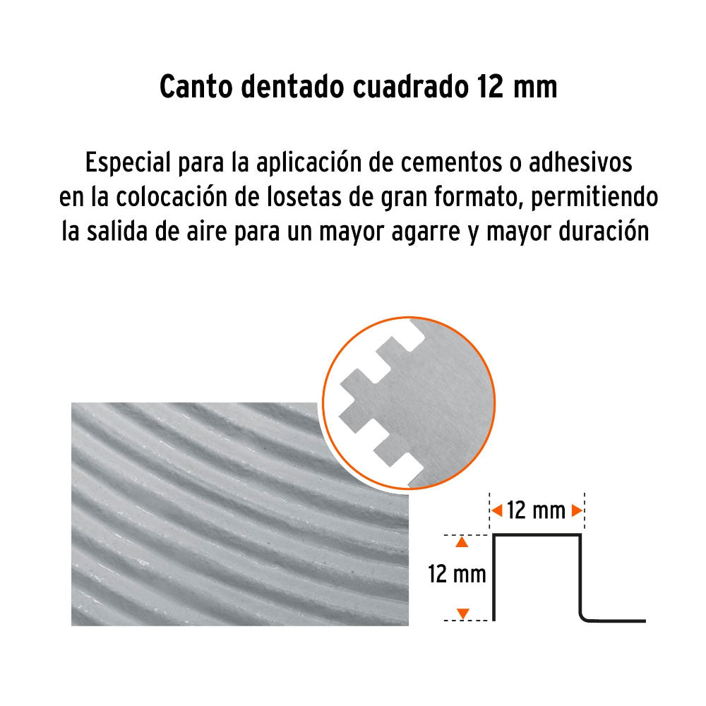 img Plancha para Albañil Cuadrado Truper 11" X 5" DE 1/2" de 6 Remaches