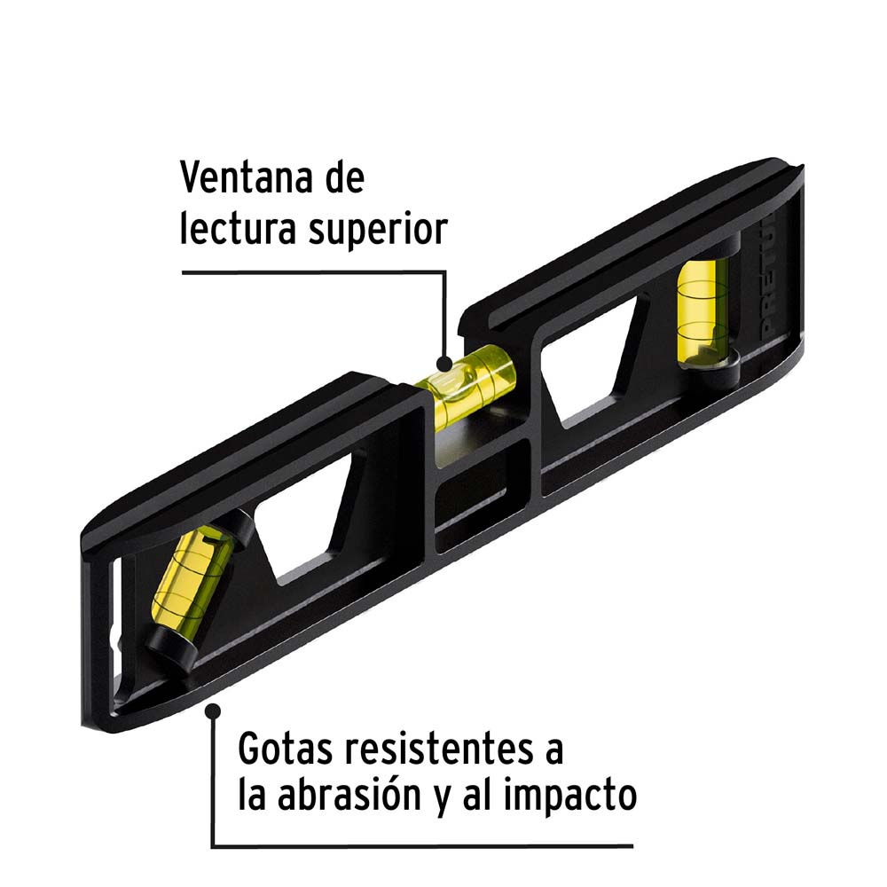 img Regla Niveladora Pretul de 9" Nivel Torpedo