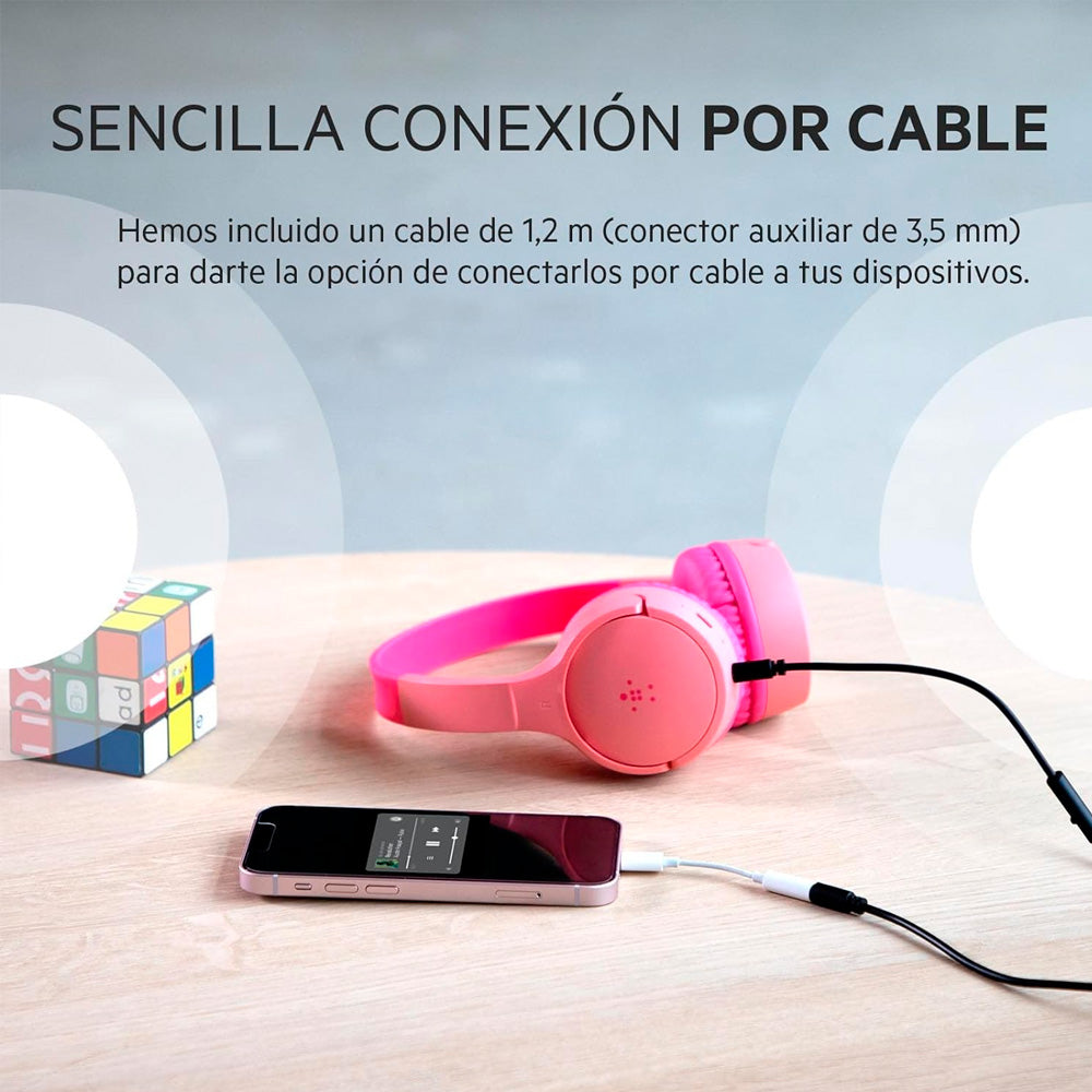 img Audífono Belkin Inalámbricos para Niños SoundForm Mini con Micrófono