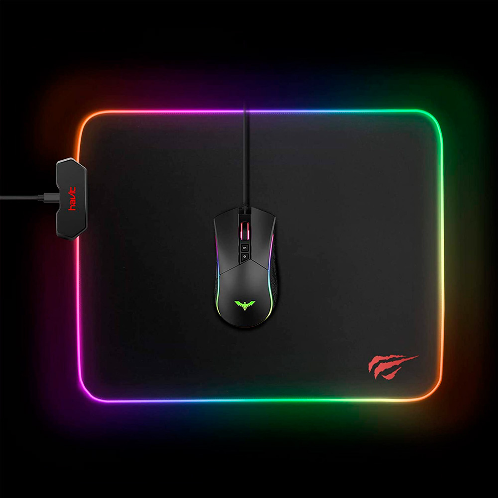 img Mouse Pad Gamer Havit con Luces RGB