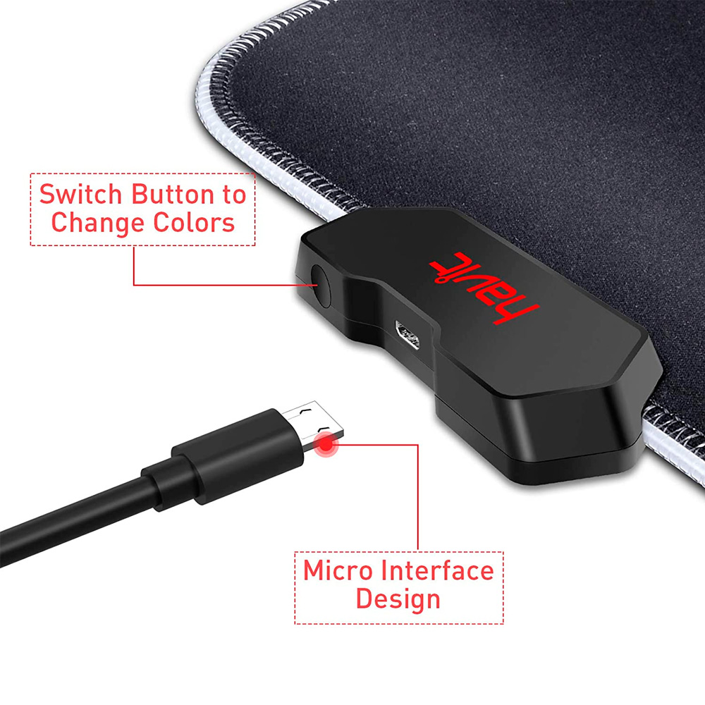 img Mouse Pad Gamer Havit con Luces RGB