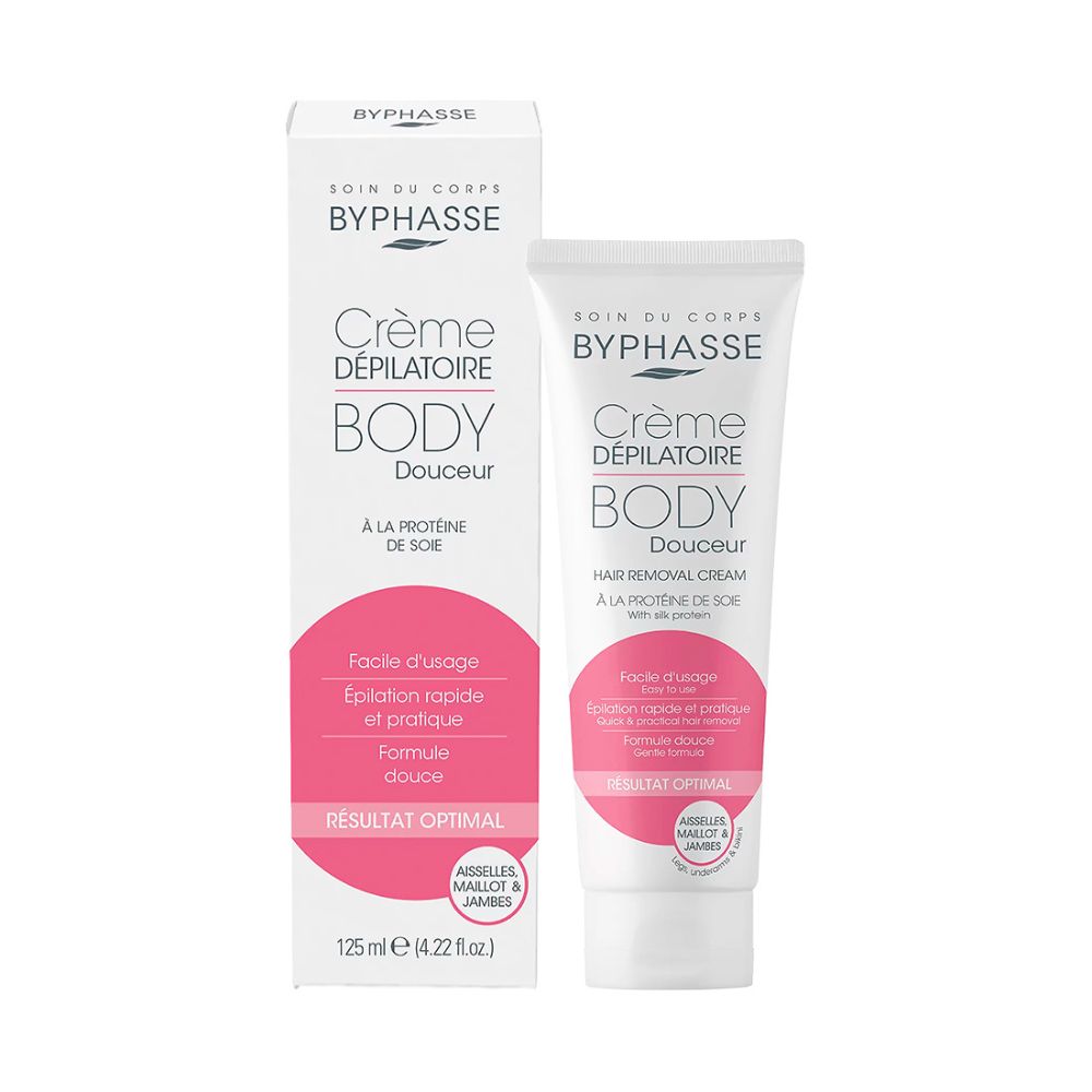 Crema Depilatoria Byphasse con Proteína de Seda (125 ml)