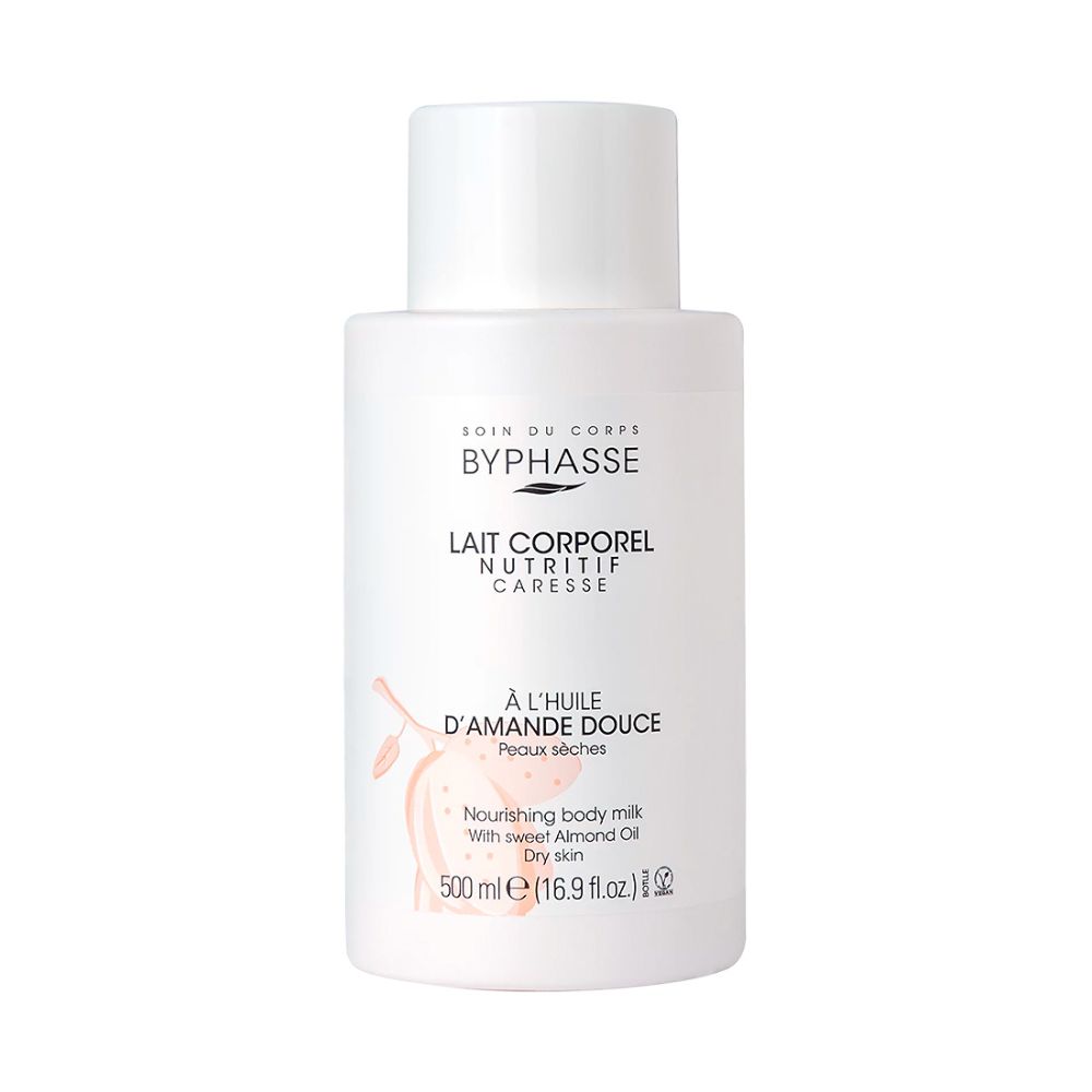 Leche Corporal Byphasse Nutritiva con Aceite de Almendra Dulce para Piel Seca (500 ml)