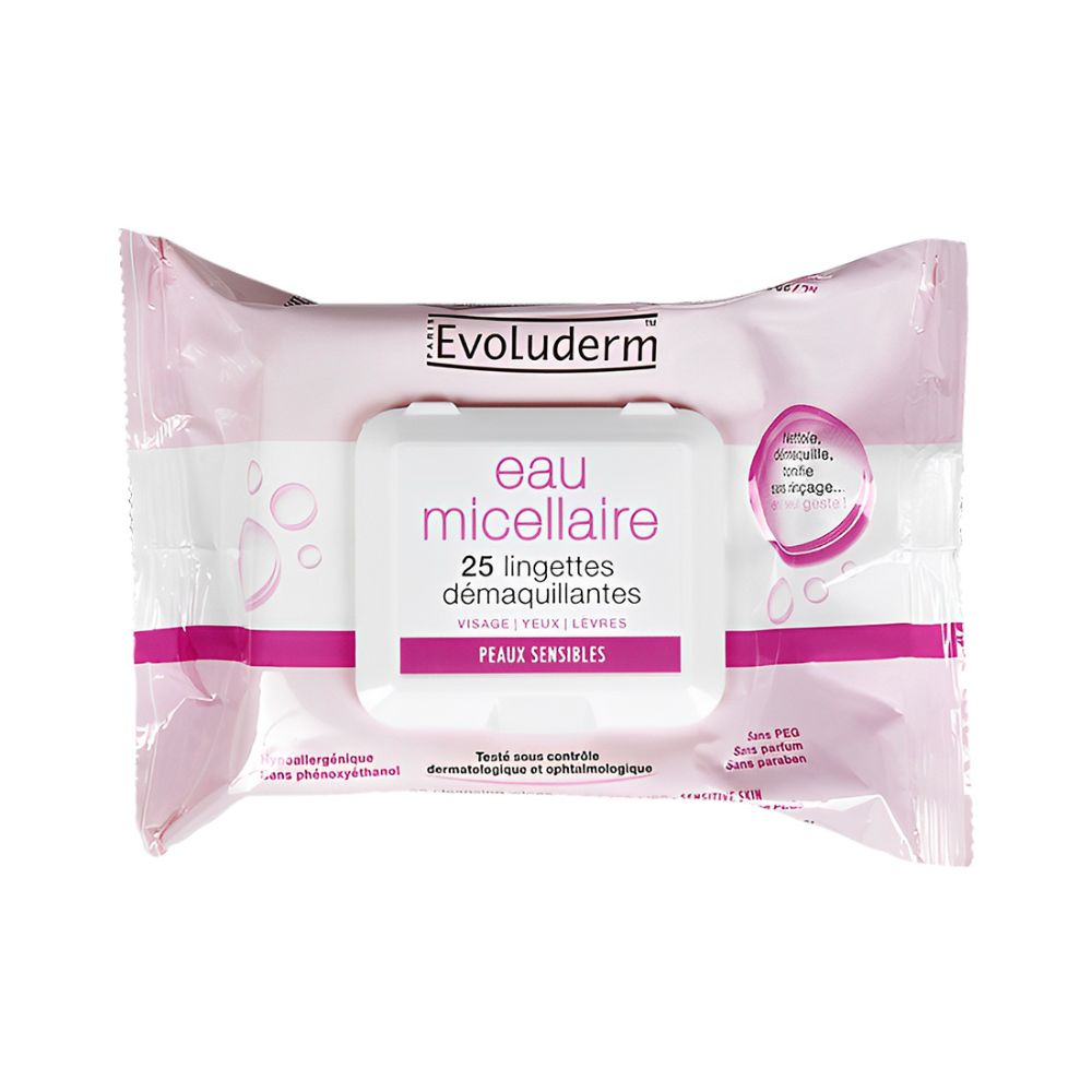 Toallitas de Agua Micelar Evoluderm 25 Pzas