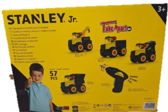 img Set de 4 Camiones Desarmables Stanley Desarmador con Sonido