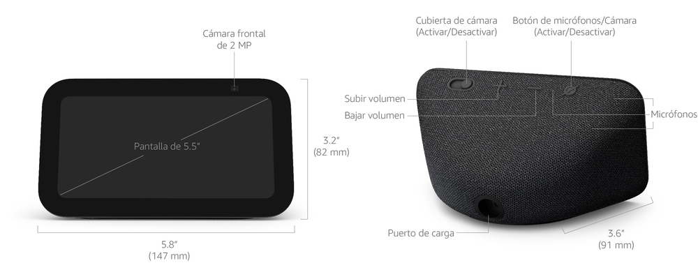 img Asistente Virtual Amazon Echo Show 5 3ra Gen Pantalla Inteligente color Blanco 840080543611