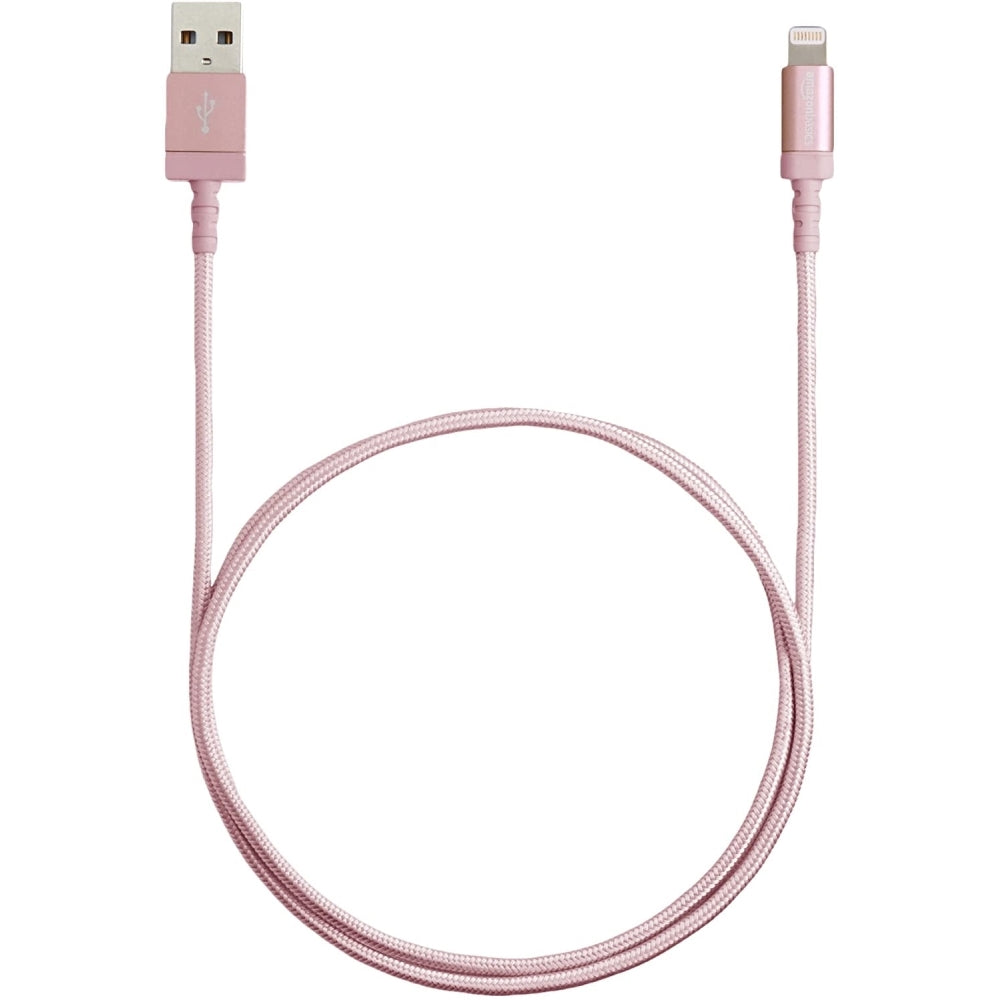 img Cable Amazon Basic para Iphone Ipad USB-A a Lightning Certificado MFi de 1.8m color Rosado L6LMF080-CS-R