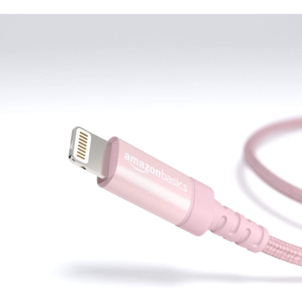 img Cable Amazon Basic para Iphone Ipad USB-A a Lightning Certificado MFi de 1.8m color Rosado L6LMF080-CS-R