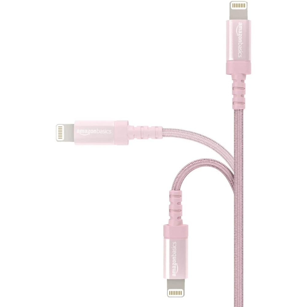 img Cable Amazon Basic para Iphone Ipad USB-A a Lightning Certificado MFi de 1.8m color Rosado L6LMF080-CS-R