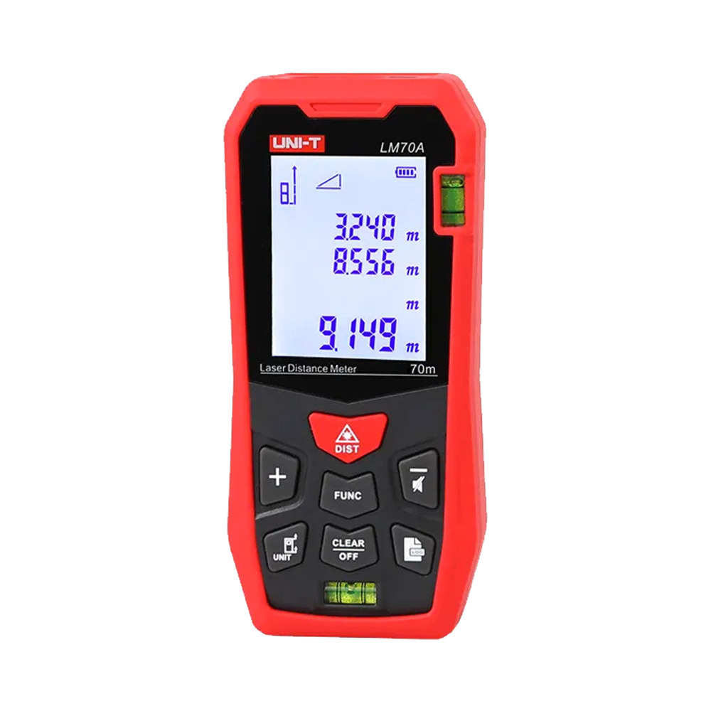 img Medidor de Distancia Uni-t Hasta 70 metros Pantalla de 2 Pulgadas Precision hasta 2mm LM70A