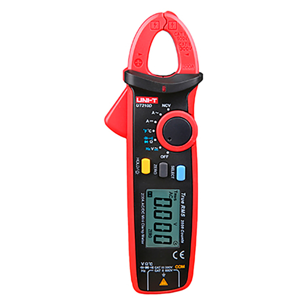 img Mini Pinza Amperimetrica Uni-t 200A AC DC 600V AC DC Resitencia Capacitancia Frecuencia Temperatura UT210D