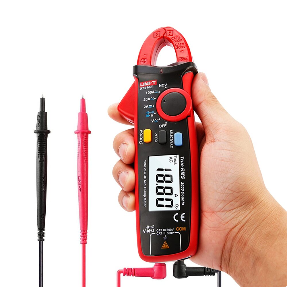 img Mini Pinza Amperimetrica Uni-t Digital hasta 100A AC DC 600V AC DC Capacitancia Resistencia UT210E