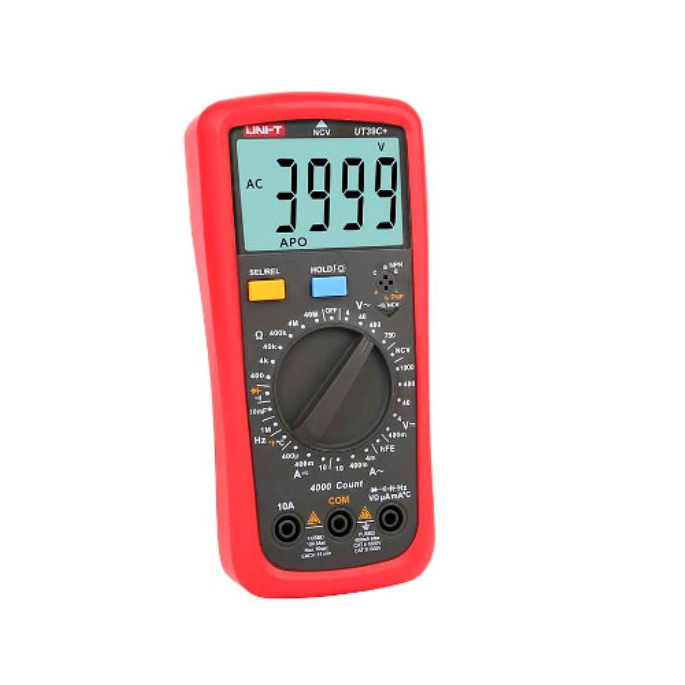 img Multimetro Uni-t Digital con pantalla LCD hasta 10Amp 1000VAC 750VDC Resistencia Capacitancia Frecuencia Temperatura UT39C+