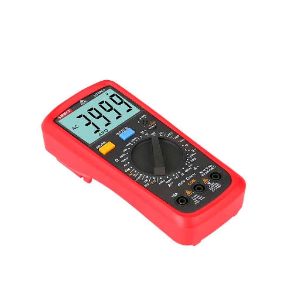 img Multimetro Uni-t Digital con pantalla LCD hasta 10Amp 1000VAC 750VDC Resistencia Capacitancia Frecuencia Temperatura UT39C+