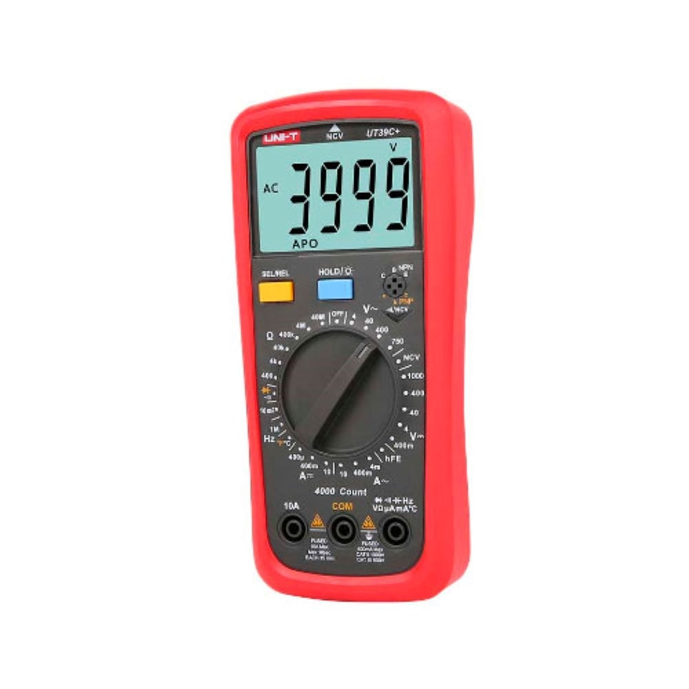 img Multimetro Uni-t Digital con pantalla LCD hasta 10Amp 1000VAC 750VDC Resistencia Capacitancia Frecuencia Temperatura UT39C+