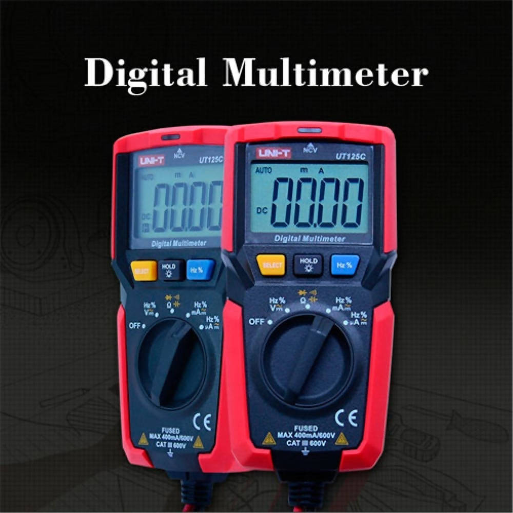 img Multimetro Uni-t Digital de Bolsillo Voltaje hasta 600 AC DC Corriente hasta 400mA AC DC UT125C