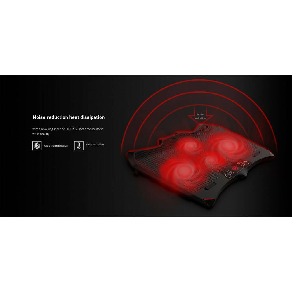 img Soporte Cooler Havit para Laptop hasta 17" con 4 ventiladores y 2 Puertos USB-A HV-F2081