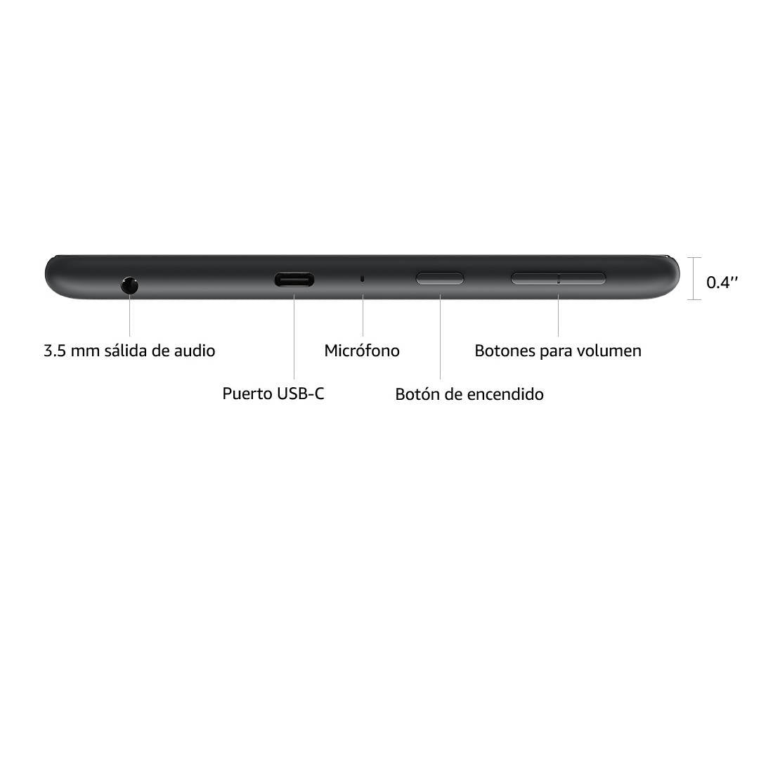 img Tablet Amazon Kindle Fire HD8 10ma Gen Pantalla HD 8" 32GB Memoria 2GB RAM color Negro 840080543161