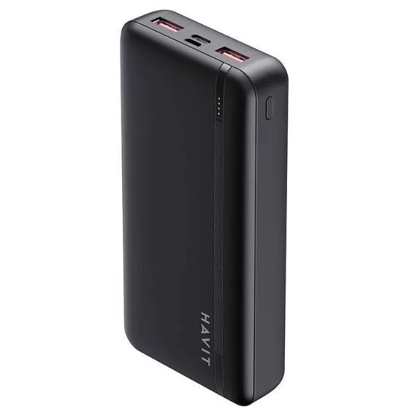 img Cargador Portatil Havit Power Bank de 20.000 mAh puerto USB-A USB-C color Negro PB92-B