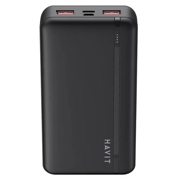 img Cargador Portatil Havit Power Bank de 20.000 mAh puerto USB-A USB-C color Negro PB92-B