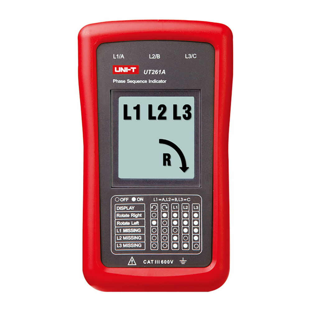 img Indicador de Secuencia de Fases Uni-T Voltaje 40 a 690VAC UT261A