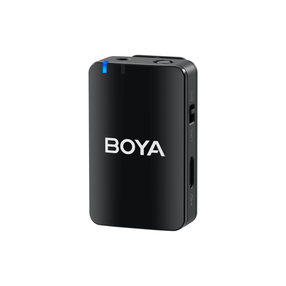 img Microfono Inalambrico Boya Todo en Uno Boton Integrado Cancelacion de Ruido Alcance hasta 300m 8GB de Memoria Interna BOYAMIC