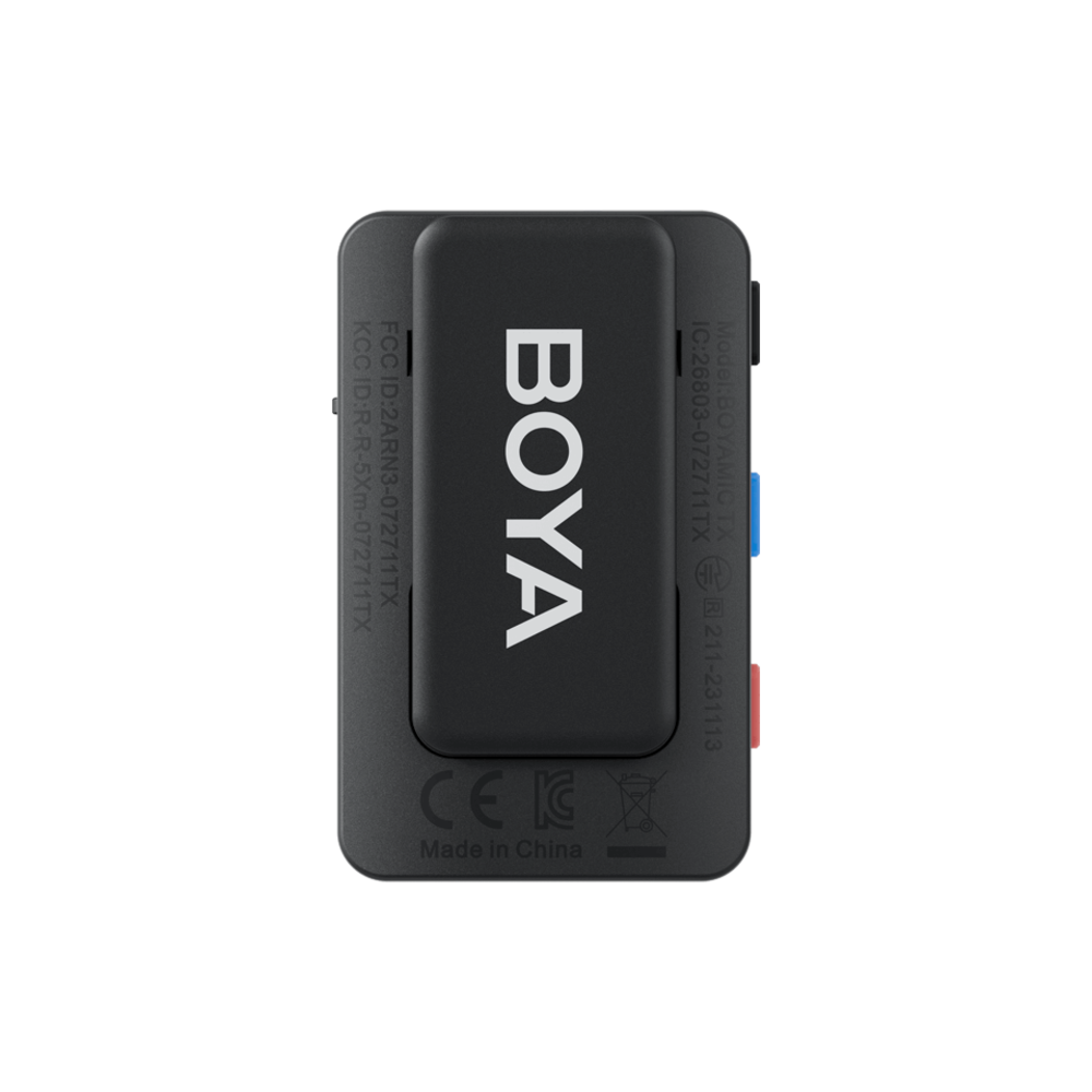 img Microfono Inalambrico Boya Todo en Uno Boton Integrado Cancelacion de Ruido Alcance hasta 300m 8GB de Memoria Interna BOYAMIC