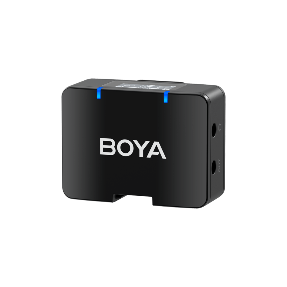 img Microfono Inalambrico Boya Todo en Uno Boton Integrado Cancelacion de Ruido Alcance hasta 300m 8GB de Memoria Interna BOYAMIC