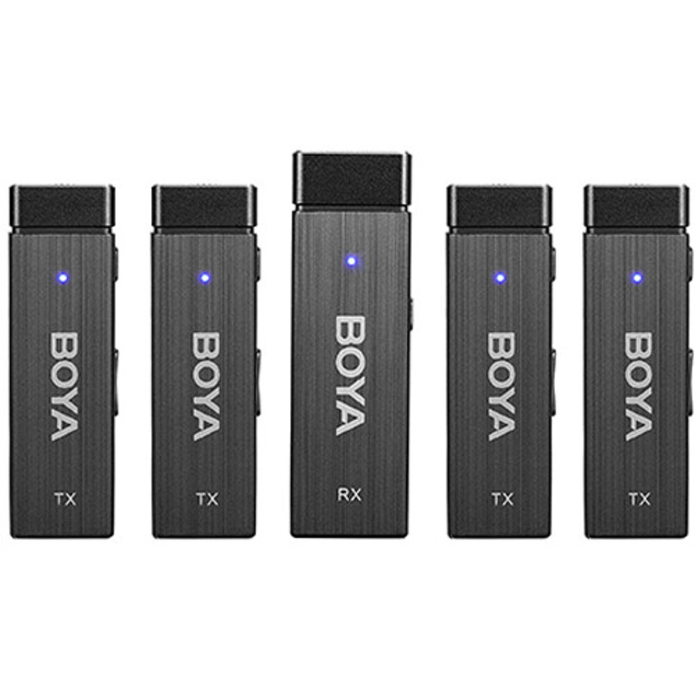 img Microfono Inalambrico Boya Ultracompacto 4 Canales Onmidireccional Bateria 7 horas Alcance hasta 30m BY-W4