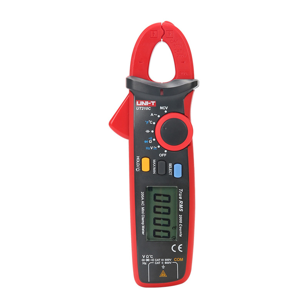 img Mini Pinza Amperimetrica Digital Uni-t Voltaje DC AC Corriente Frecuencia Resistencia Temperatura UT210C